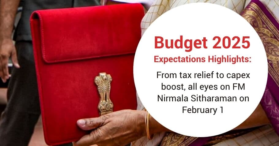 Budget 2025 Expectations Highlights: From tax relief to capex boost, all eyes on FM Nirmala Sitharaman on February 1