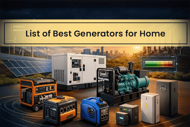 List of Best Generators for Home: Types, Specifications, Features, and Use Cases