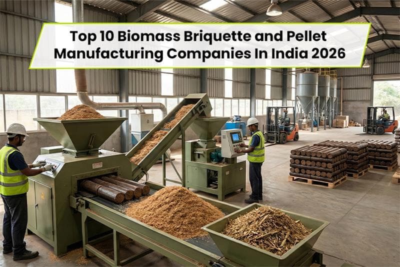 Top 10 Biomass Briquette and Pellet Manufacturing Companies In India 2026: Types, Prices, And Features