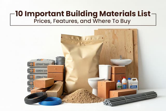 10 Important Building Materials List: Prices, Features, and Where To Buy
